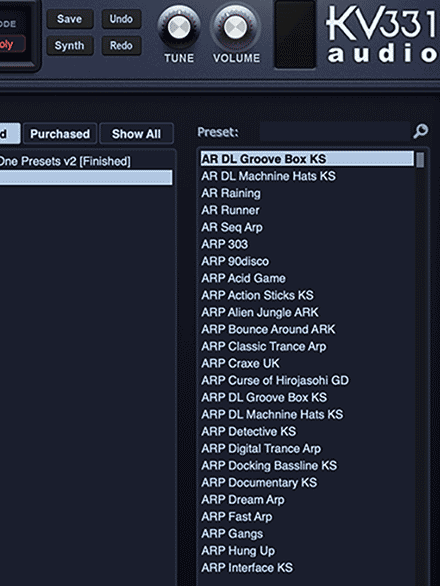 Factory Presets